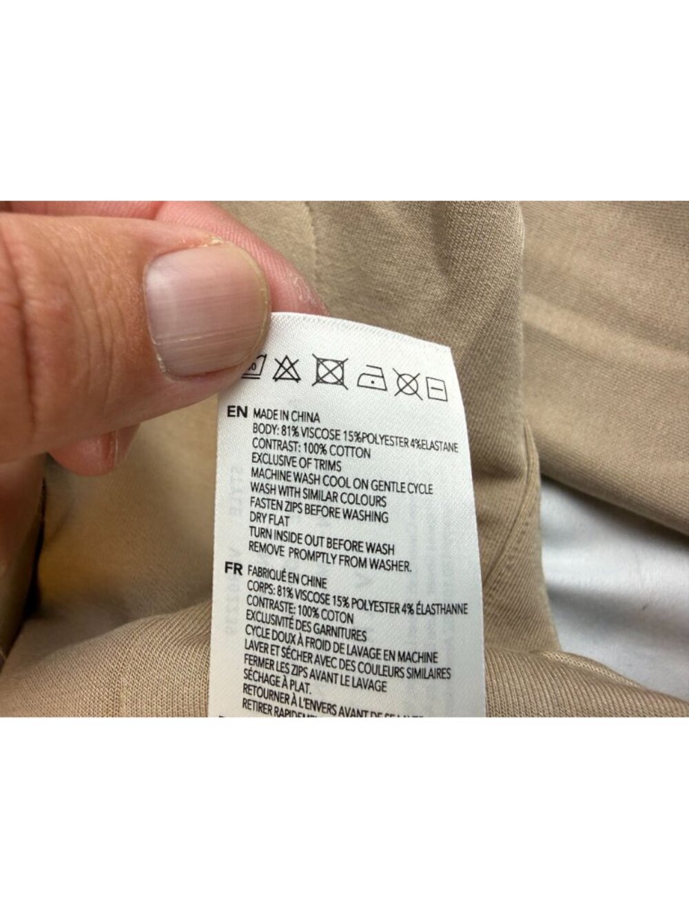 Varley Light Taupe Niamh Zip-Through Sweat Jacket VAR02239 XL- $178 - Picture 9 of 11